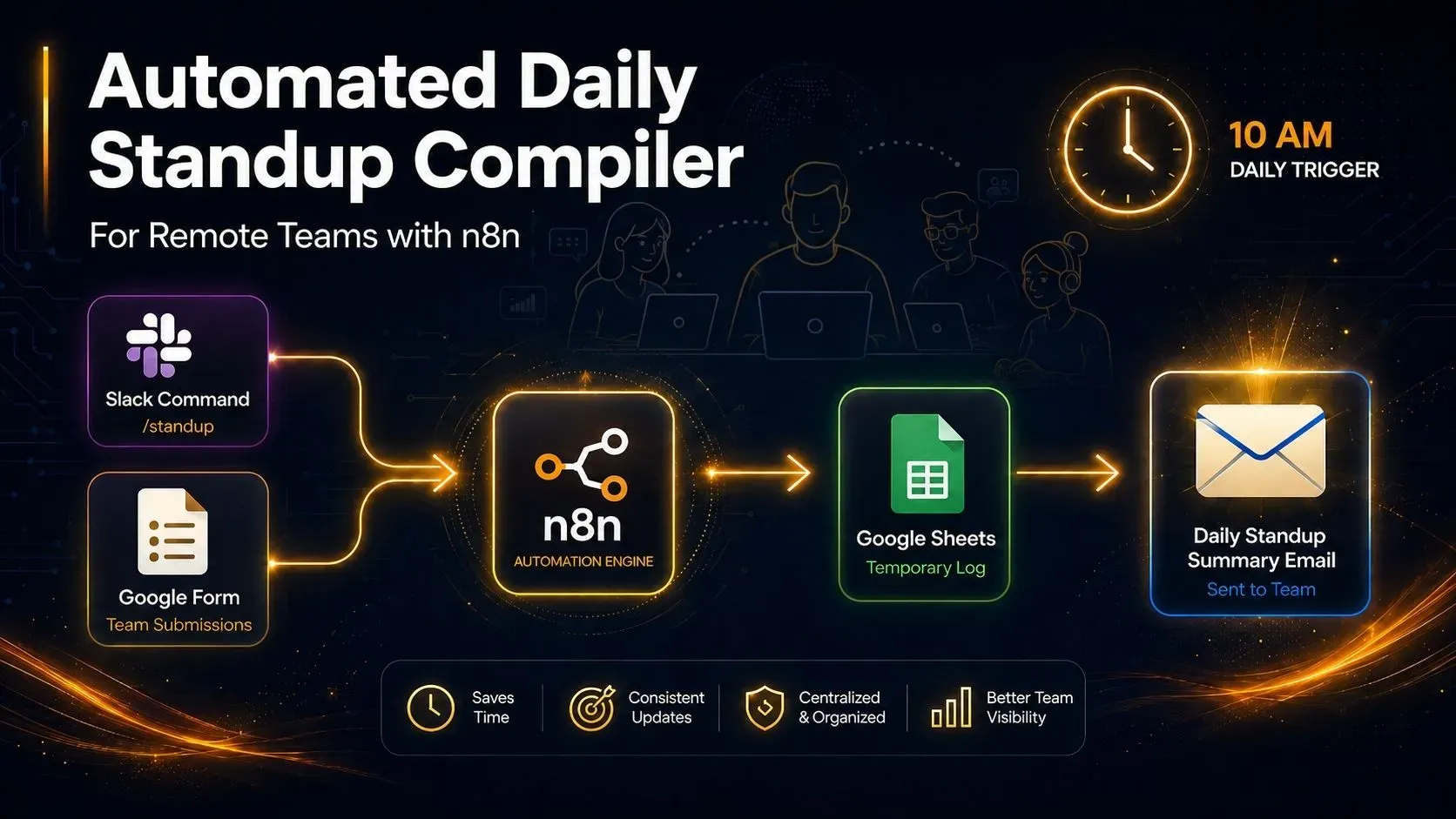 Automated Daily Standup Compiler for Remote Teams (n8n)
